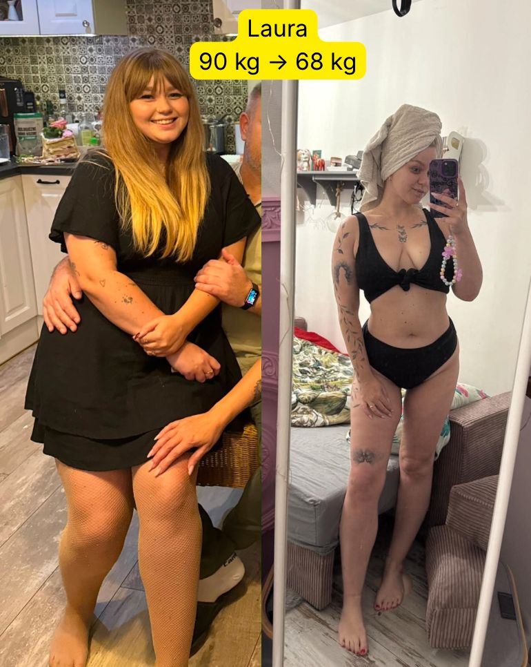 Przemiana — Laura, 90 kg do 68 kg