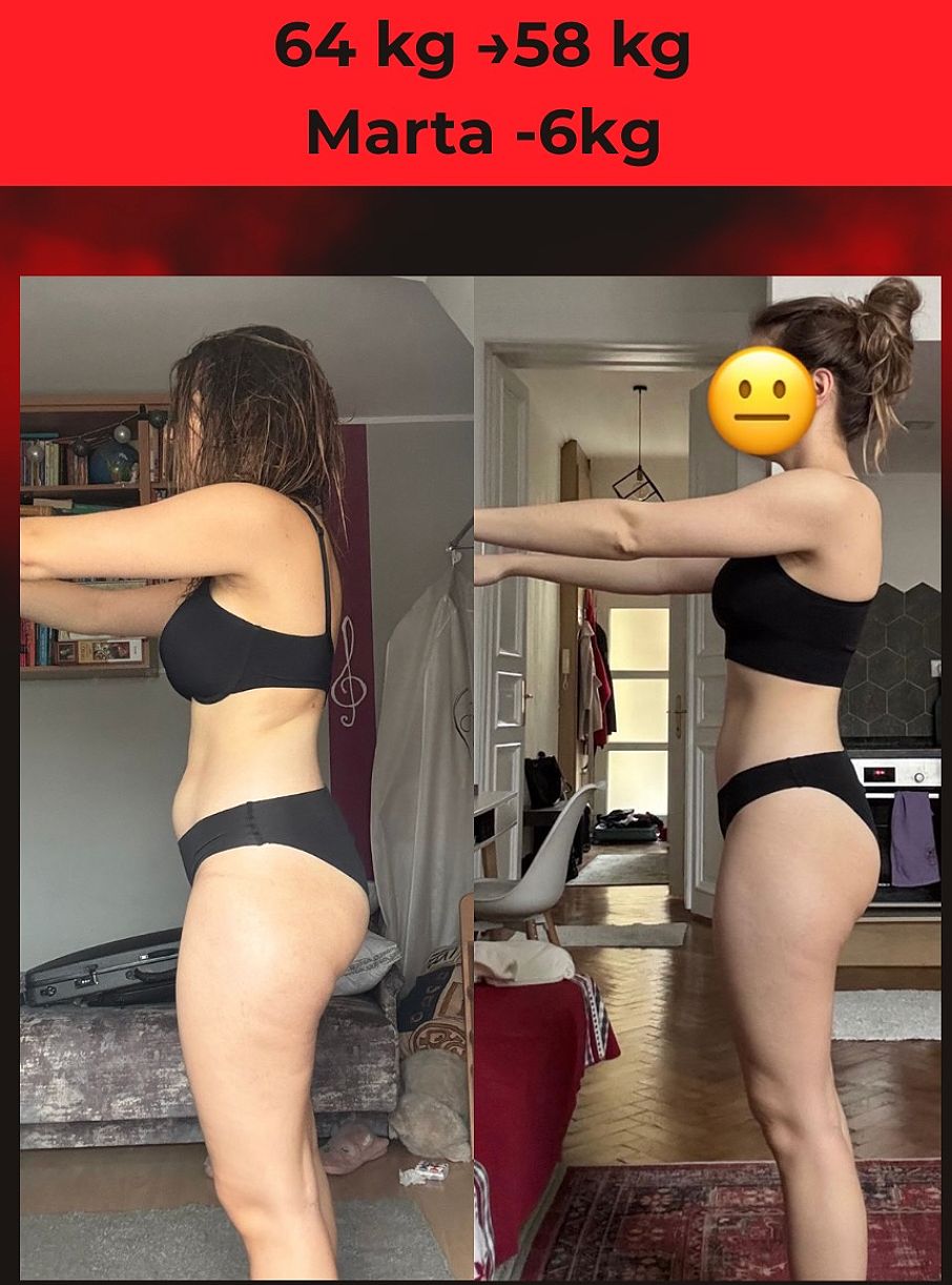 Przemiana — Marta, 64 kg do 58 kg