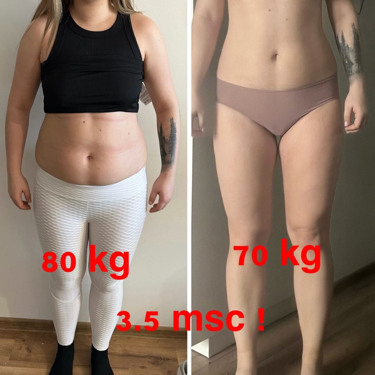 Przemiana podopiecznej — 80 kg do 70 kg