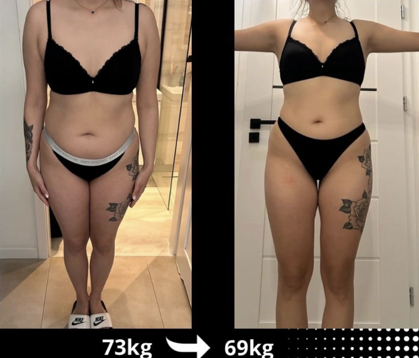 Przemiana podopiecznej — 73 kg do 69 kg